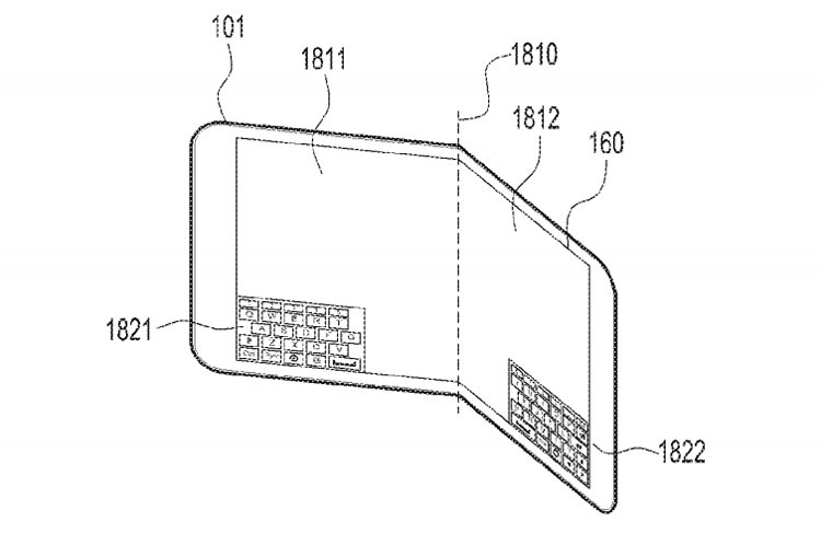 Смартфон Samsung с гибким дисплеем сможет складываться в любую сторону будет, Samsung, варианта, складываться, устройство, патент, одном, учётом, видно, Информации, рамки, широкие, довольно, имеет, дисплей, гибкий, изображениях, расположении, аппарате На, реализованы