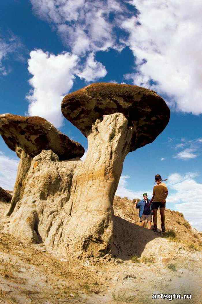 Сама природа поставила ее здесь для украшения. Каменные грибы Аризона США. Каменные грибы Приэльбрусье. Грибная скала Канзас каменные грибы Тайланд. Каменные грибы около Демерджи.
