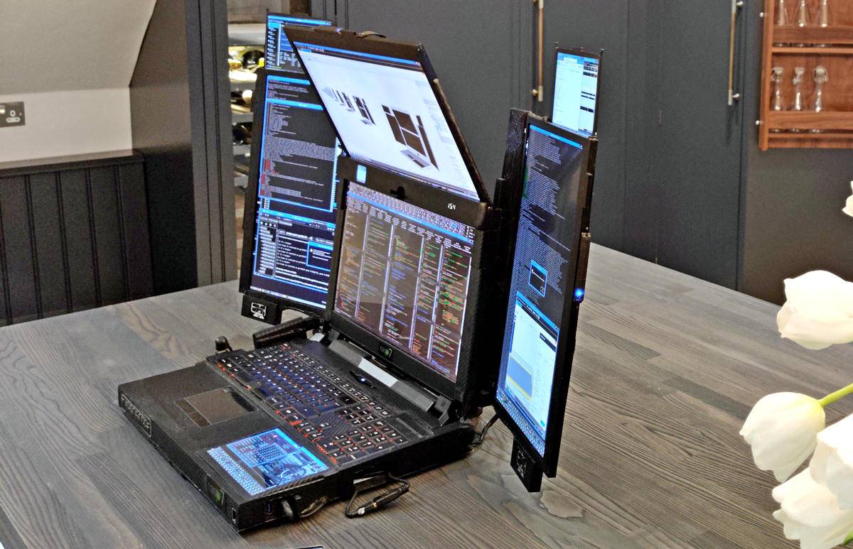 На CES 2020 представлен ноутбук Aurora 7 с семью экранами ноутбук, разрешение, сразу, диагональ, экран, устройства, девайс, поддержкой, экрана, технологии, встроен, экранов, инженерный, чтобы, прототип, компания, информации, точек, дюймов, составляет
