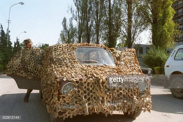 Замаскированная Копейка грузинских солдат, Грузия, 1993 год. было, история, фото