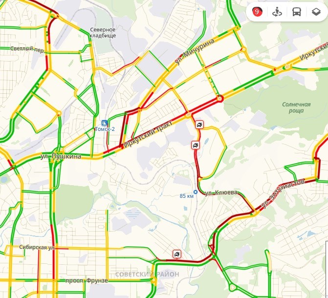 Пробки в томске на данный момент. Пробки Томск. Пробки Томск сейчас. Яндекс пробки Томск. Карта пробок Томска.