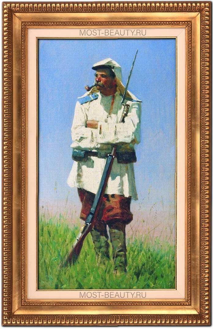 Картины Верещагина: Туркестанский солдат в зимней форме
