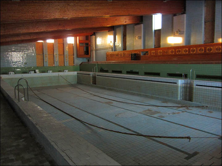 inside the pool