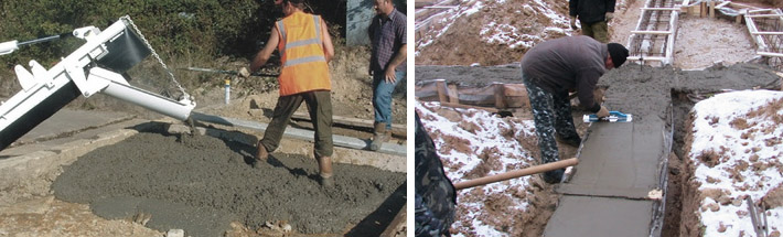 Как правильно заливать цемент на улице в холодное время года 