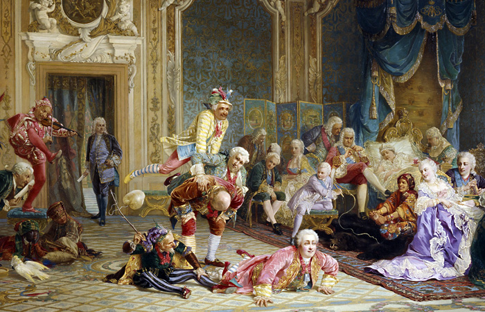 Фрагмент картины «Шуты при дворе императрицы Анны Иоанновны» Валерия Якоби.  | Фото: subscribe.ru