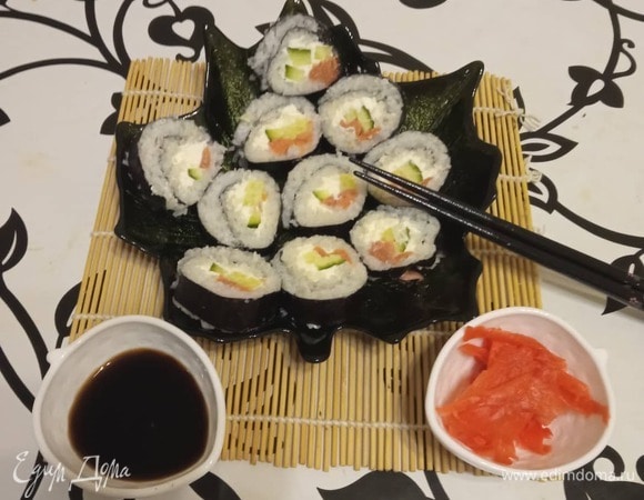 Роллы с соленой рыбой