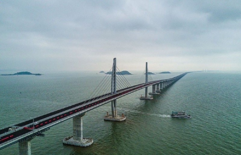 Строительство моста началось в 2011 году гонконг, длина, китай, море, мост, путь, рекорд, строительство