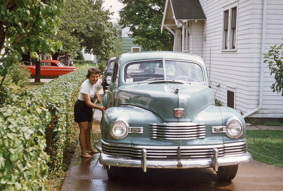 Мойка машины, 1955 год.