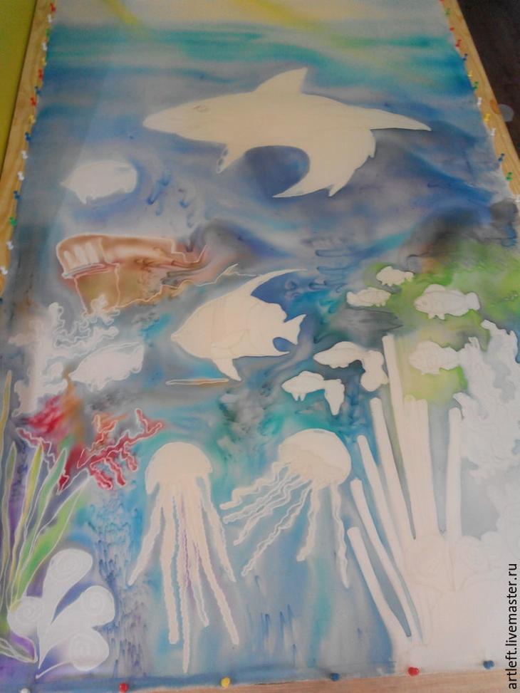 Создаем парео-трансформер в технике холодный батик парео