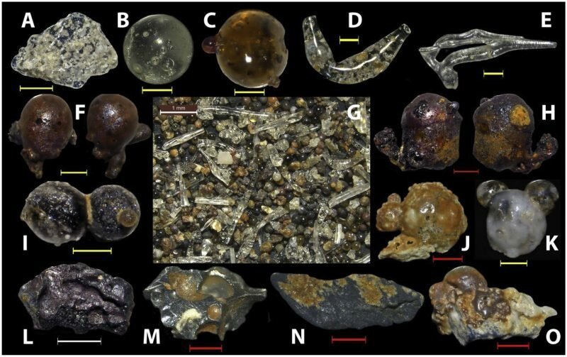 Форма хиросимитов разнообразна, но чаще всего встречаются объекты в виде шариков интересное, минералы, последствия, ядерный взрыв