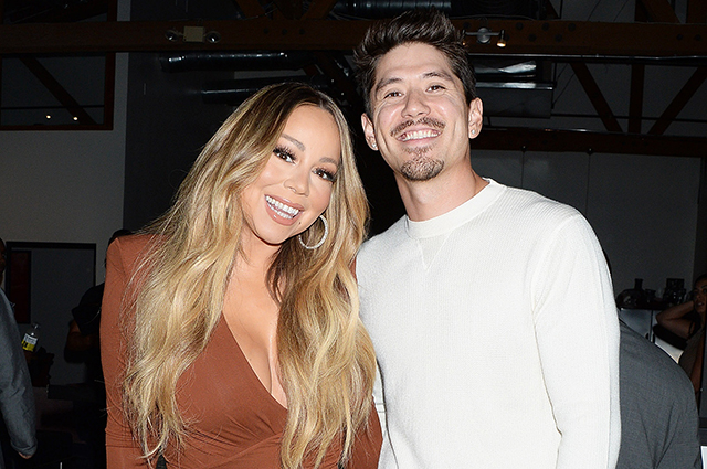 Мэрайя Кэри с бойфрендом Брайаном Танакой на презентации в Лос-Анджелесе