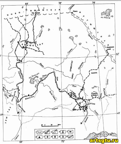 Карта маршрута экспедиции