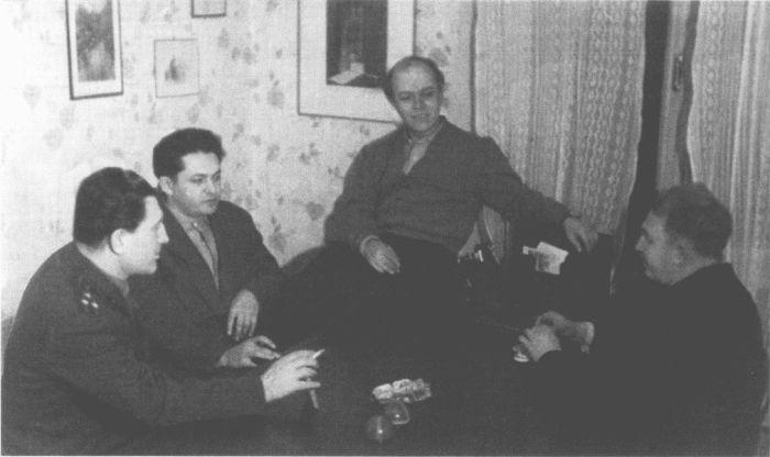 П. Горелик, И. Крамов, Д. Самойлов, Б. Слуцкий. 1965 г. / Фото: www.rubooks.org
