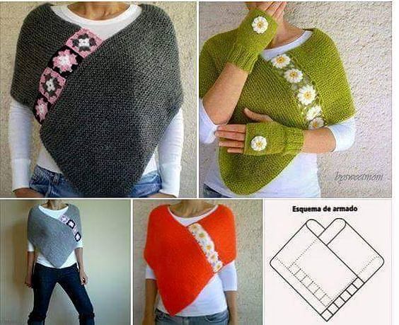 Простые и стильные идеи для вязания спицами. Вязать несложно, но смотрится интересно. 