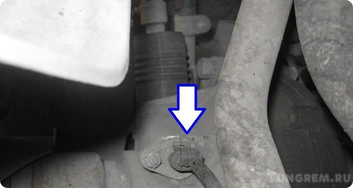 как произвести замену датчика скорости Lada Kalina