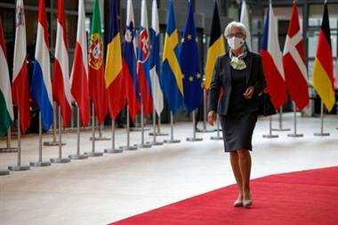 European Central Bank President Christine Lagarde arrives for the second day of a EU summit at the European Council building in Brussels, Belgium June 25, 2021. Olivier Matthys/Pool via REUTERS 