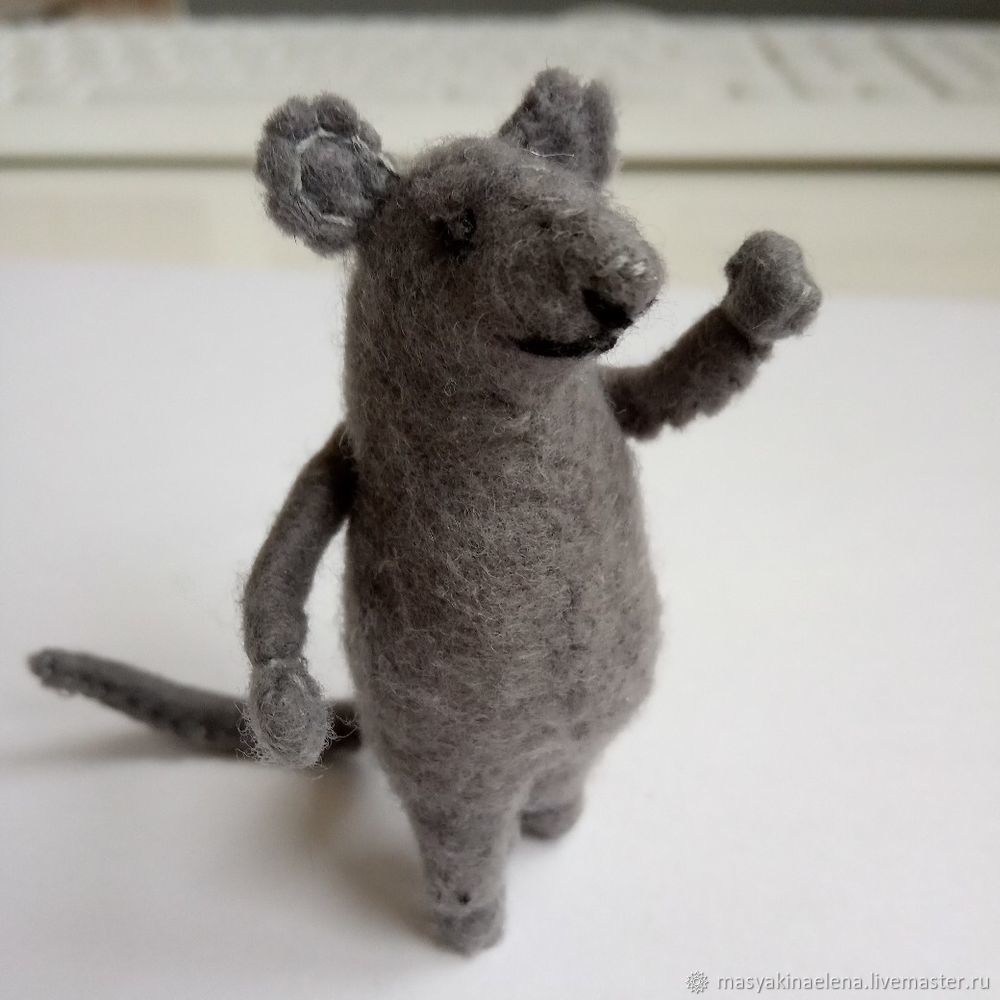 Мастерим мышонока из фетра своими руками Мастерим мышонока из фетра своими руками валяние из шерсти,игрушки,мышенок,рукоделие,своими руками,сделай сам