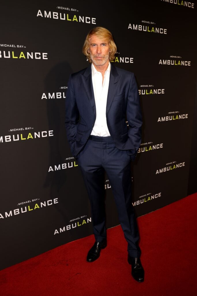 Michael Bay attends as Universal Pictures Presents The Miami Special Screening Of Ambulance on April 05, 2022 in Miami, Florida. 