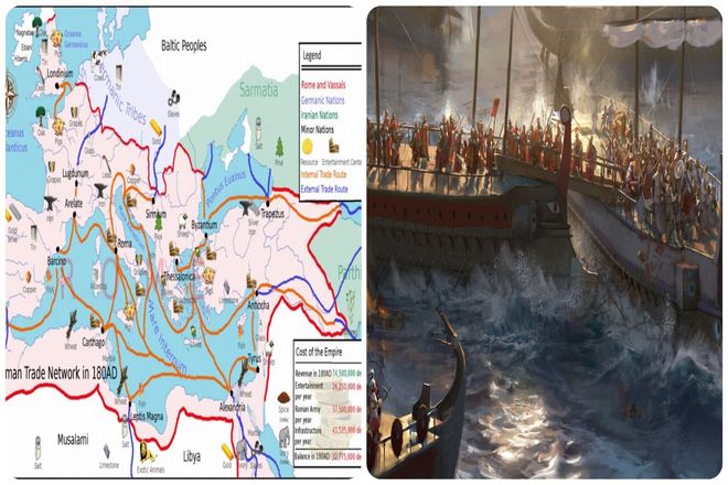 Позднее, именно гражданская война между Цезарем и Помпеем так ясно продемонстрировала истинное значение морской мощи. И тогда-то в Средиземноморье было задействовано до тысячи кораблей.