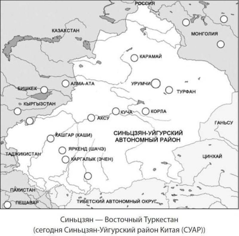 Казахстан до 1917 года карта