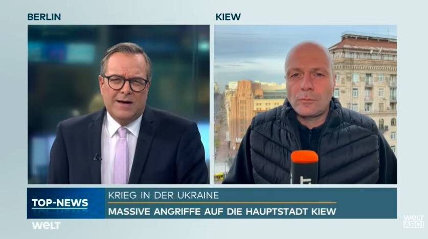   Фото: скриншот видео эфира Welt