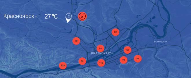 Карта задымленности онлайн екатеринбург