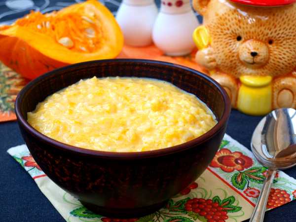 Ингредиенты для рисовой каши с тыквой на молоке