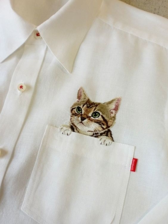 Котики на одежде 