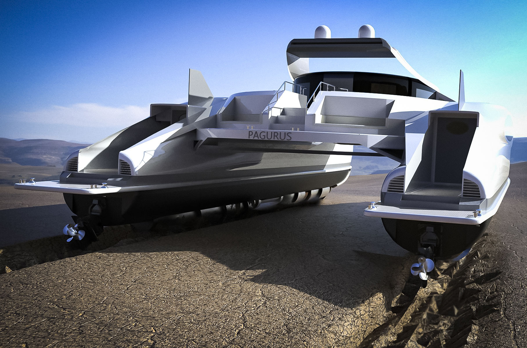 Посмотрите на 25-метровый катамаран-амфибию с Tesla на борту за 30 миллионов долларов Посмотрите на 25-метровый катамаран-амфибию с Tesla на борту за 30 миллионов долларов Новости