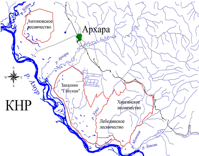 Хинганский заповедник Амурской области на карте. Хинганский заказник Амурская область. Карта Архаринского района Амурской области. Хинганский заповедник Архара.