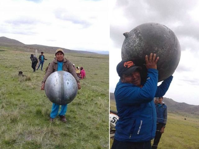 В Перу с неба упал неизвестный шар с русскими буквами находка, новости, шар