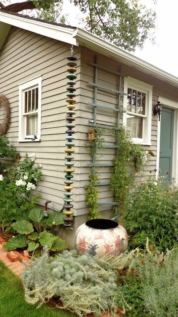 Оригинальный слив дождевой воды, для своего дома! Идеи декора.