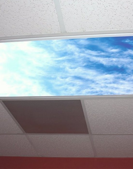 Офисный гаджет: рассеиватель ламп дневного света «Небесная панель».