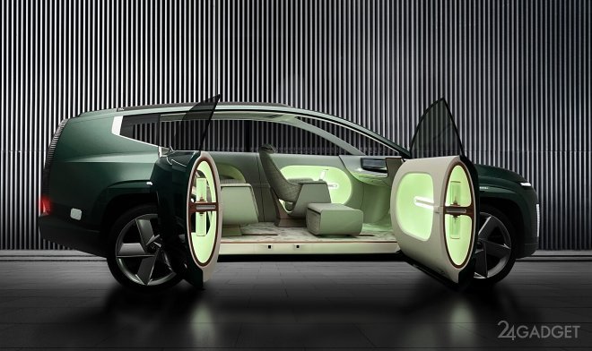 Hyundai показала концепцию беспилотного автомобиля будущего для всей семьи Concept, Seven, IONIQ, Hyundai, который, пассажиров, салон, является, салоне, электромобиль, салона, автомобиль, консоль, представленная, впервые, 27дюймовым, подвижная, оснащена, автомобильном, дисплеем