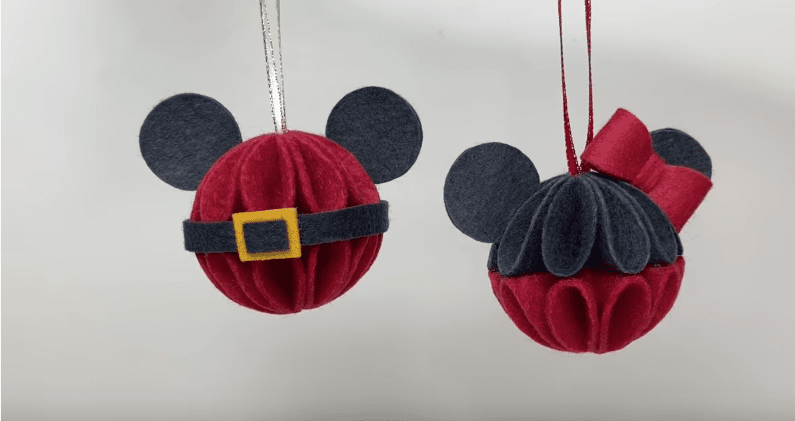 Микки и Минни Маус: как сделать оригинальные елочные игрушки