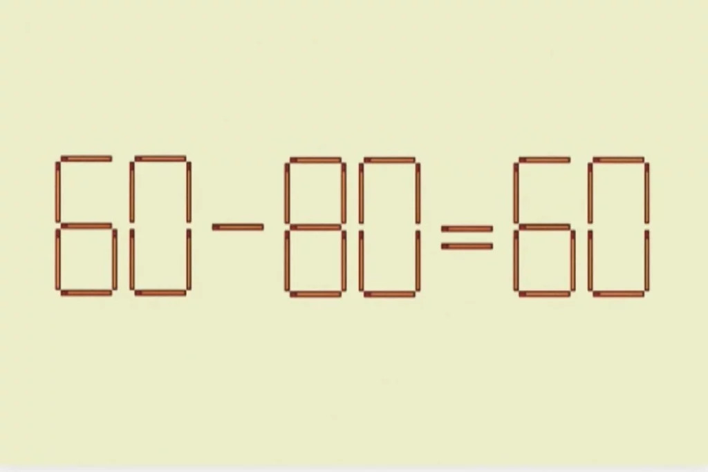 Головоломка на скорость: переставьте спичку, чтобы равенство стало верным