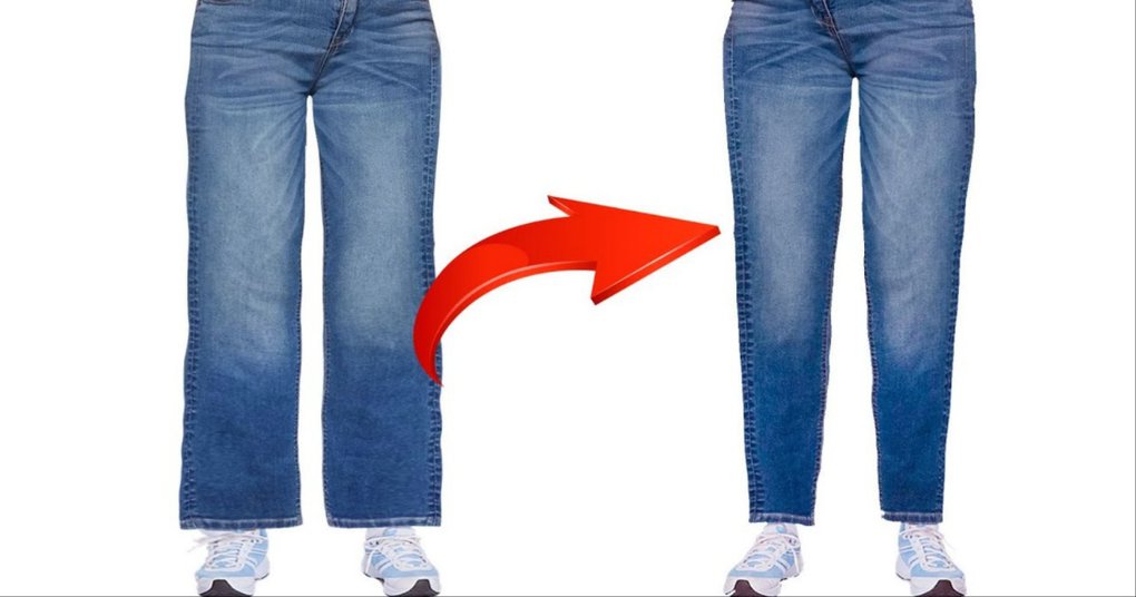 Швейный трюк: как заузить джинсы быстро и просто, чтобы они идеально сели мастер-класс,шитье