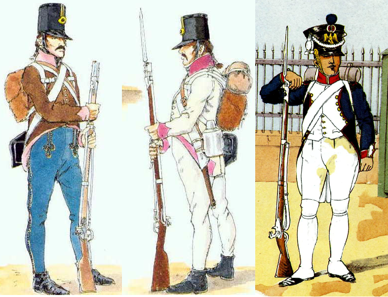 1.png Австрийские граничары и французский фузилёр. <br>