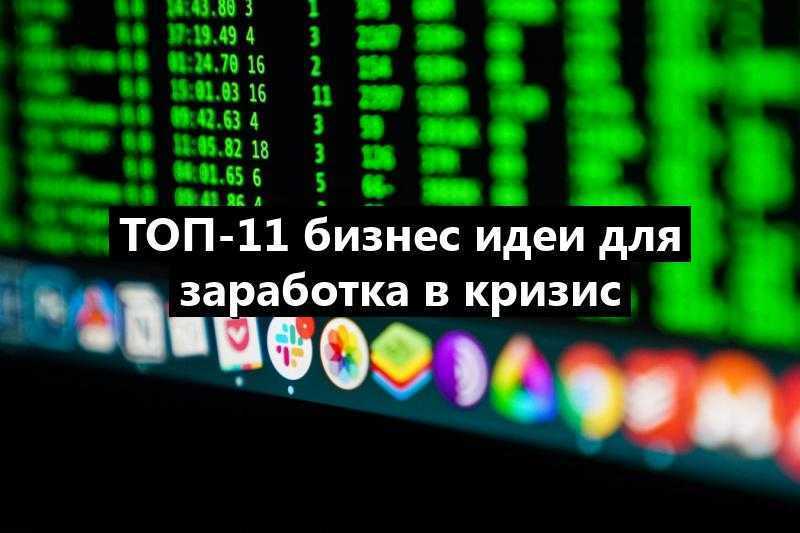 ТОП-11 бизнес идеи для заработка в кризис