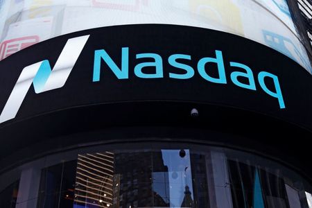 A view of the exterior of the Nasdaq market site in the Manhattan borough of New York City, U.S., October 24, 2016. REUTERS/Shannon Stapleton