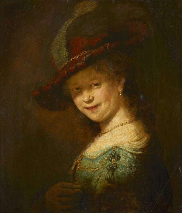 Портрет молодой, смеющейся женщины, Рембрандт. / Фото: wikimedia.org.