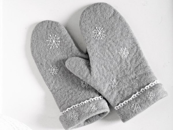 Теплые, удобные и практичные рукавички из шерсти мастер класс