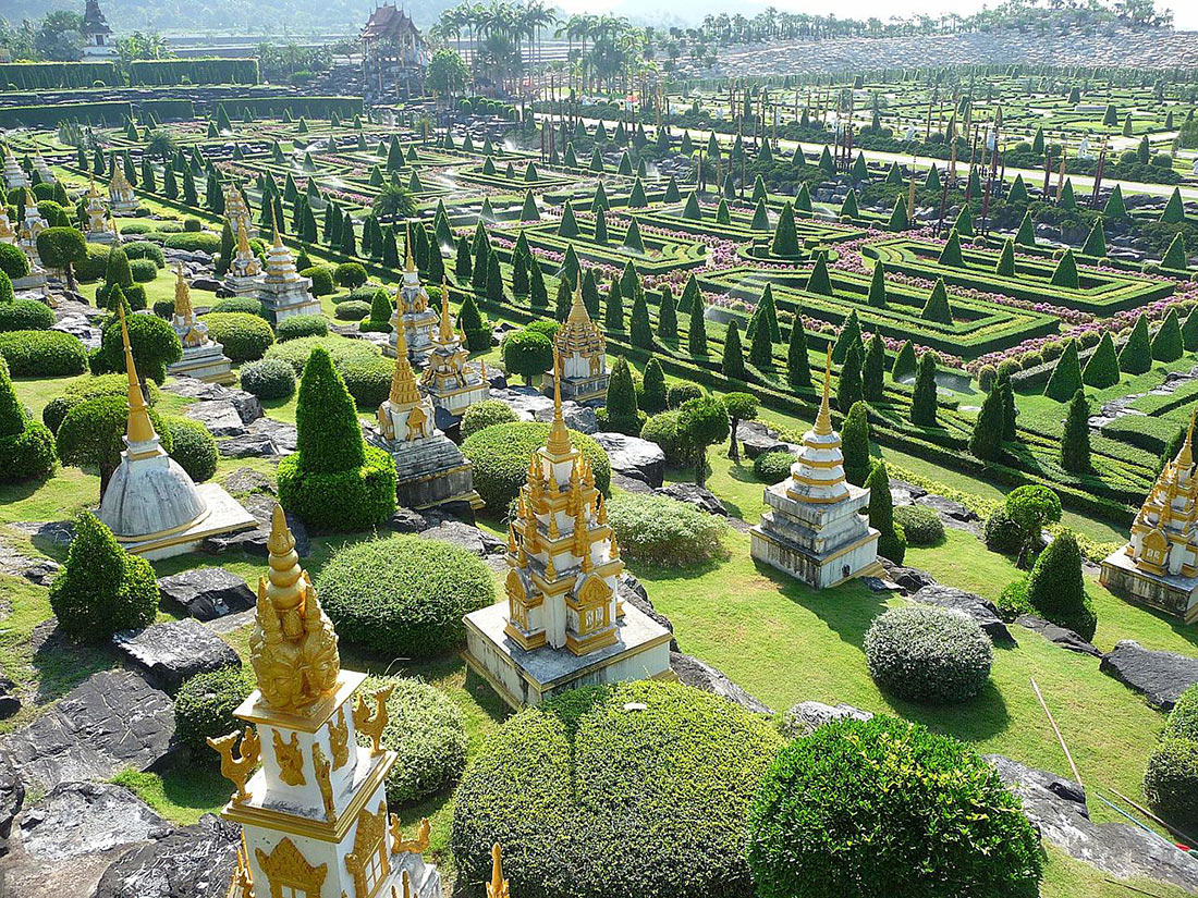 Тропический сад Нонг Нуч: грандиозный ботанический комплекс в Таиланде автотуризм