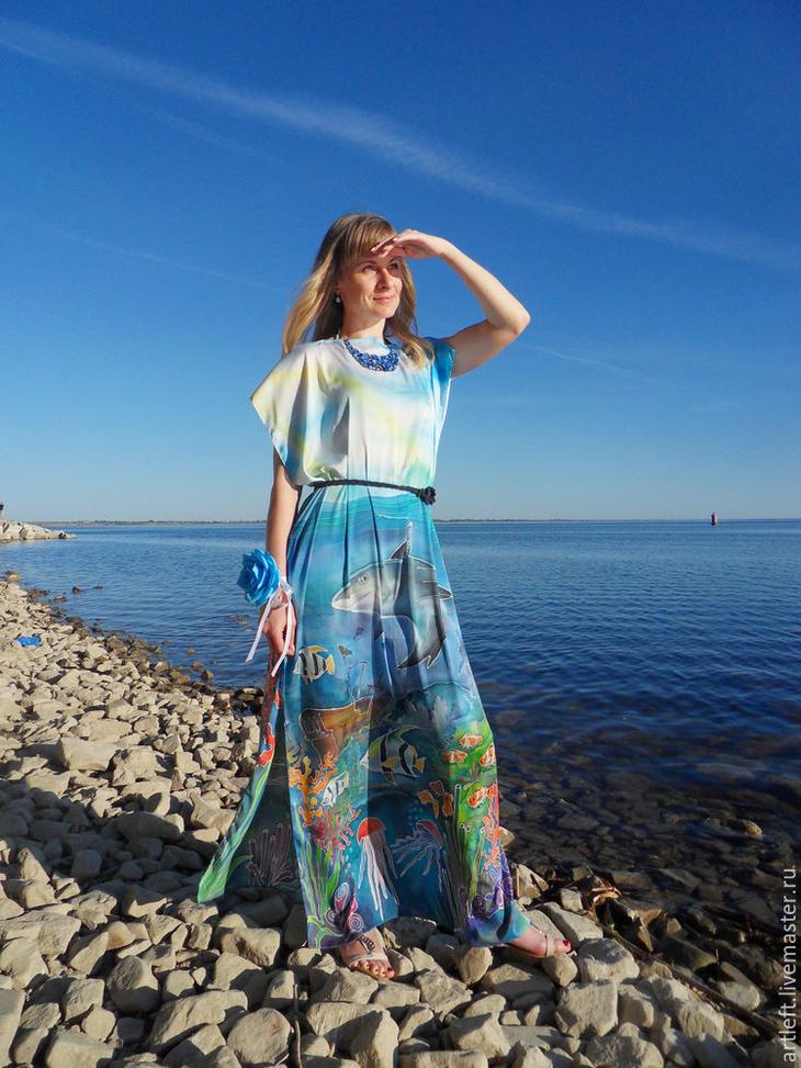 Создаем парео-трансформер в технике холодный батик