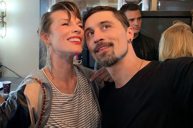 Милла Йовович посетила концерт Димы Билана