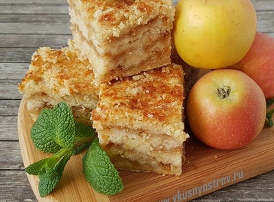 Насыпной яблочный пирог Насыпной яблочный пирог кулинария,сладкая выпечка