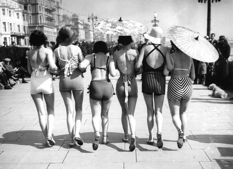 Дамы в купальниках середины прошлого века ХХ век, купальник, мода, ностальгия