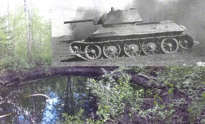 Нашли Т-34, пропавший в болотах: погружение за амуницией и боеприпасами амуниция,болото,находка,Пространство,сталкер,танк,черные копатели