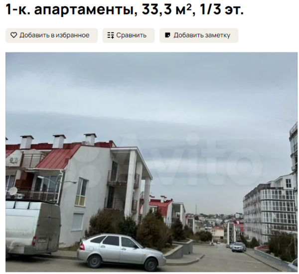 Апартаменты без ремонта на Фиоленте за 3,6 млн руб