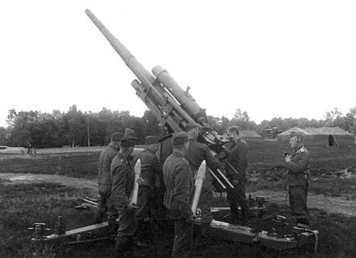 Использование трофейных немецких 88-мм зенитных орудий оружие